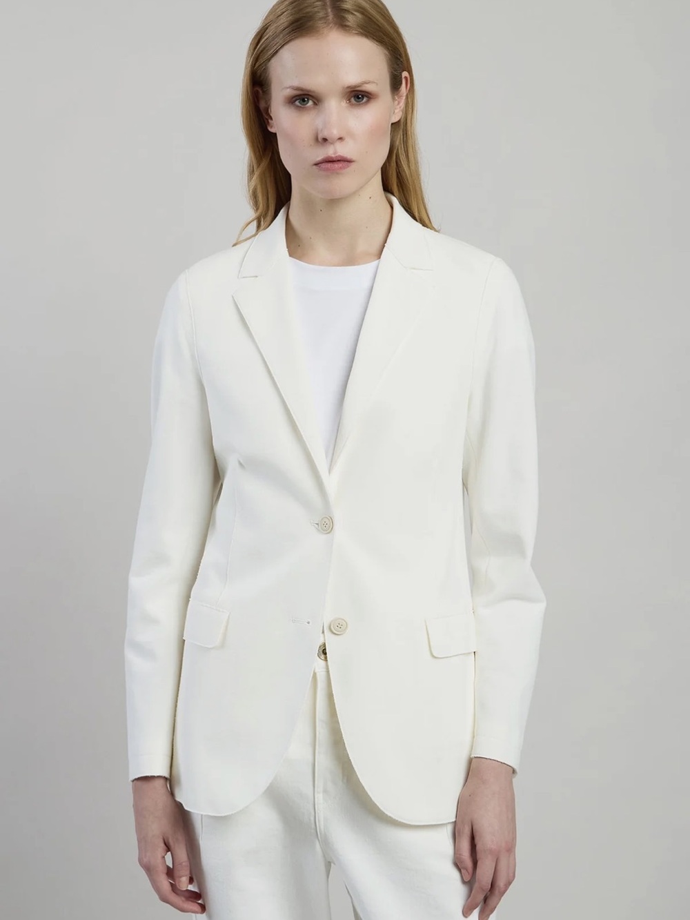 Eleventy Single Breasted Stretch laser cut  Cotton Blazer, size 46, 12